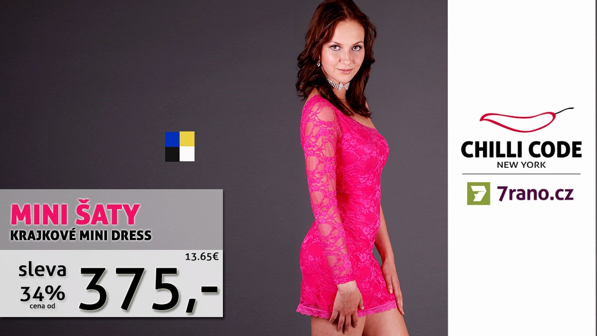 Krajkové šaty Mini Dress v pěti barvách se slevou 34%
